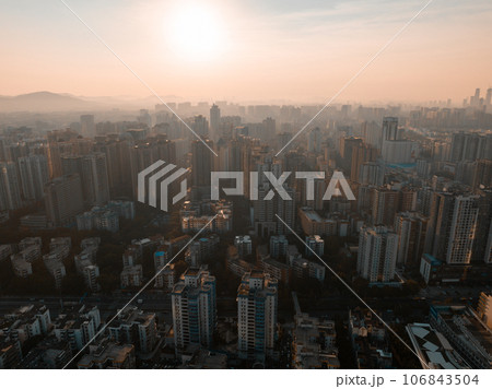 Aerial view of landscape in Guangzhou ,China  106843504
