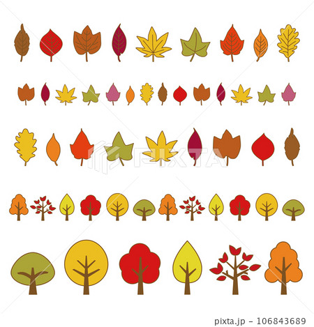 秋 葉 紅葉 葉のシルエット 木 樹木 アイコン フレーム 秋 葉 紅葉 葉のシルエット 木 樹木 アイコン フレーム 106843689