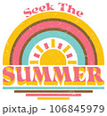 Retro Summer Sun - Vintage Rainbow Graphic 106845979