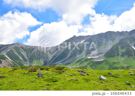 夏　立山連峰　室堂平 106846433
