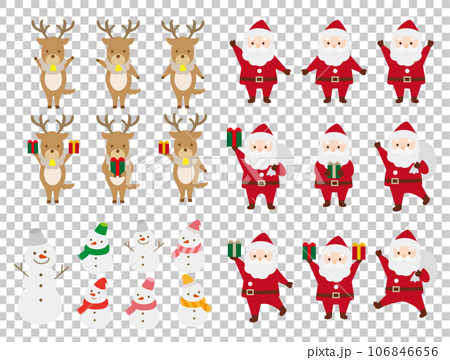 かわいいクリスマスのイラストセット 106846656