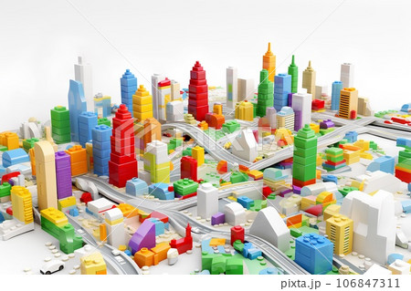 レゴでできた都会の風景 106847311