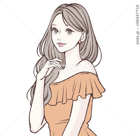 女性のイラスト素材セットのイラスト素材 [106847716] - PIXTA