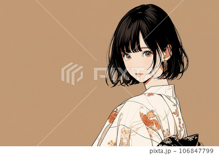和服の日本人女性 106847799