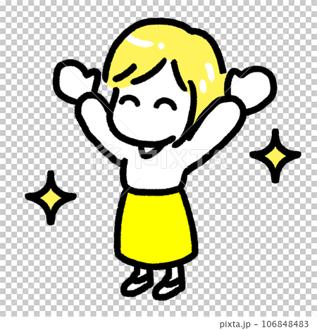 一個快樂的迷你變形的woman_color的簡單插圖 106848483