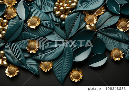 green leaves frame on white background green leaves frame on white background 106848888