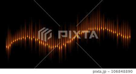 Sound waves of lines with glow light effect, waveform of music and voice, digital signal 106848890
