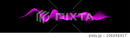 Abstract motion wave vector illustration. Pink design element for party, music or technology modern concept isolated on black background 106848927