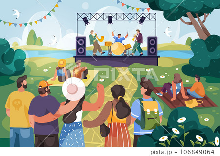 Outdoor Concert Vector Outdoor Concert Clipart