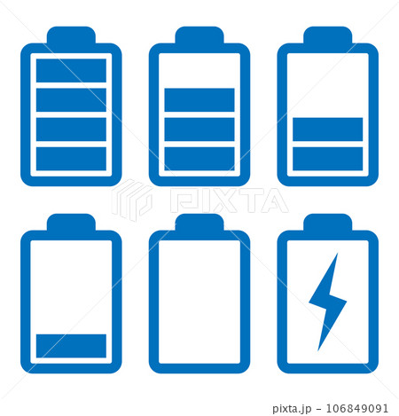 Icona della batteria Carica rimanente bluIcona della batteria Carica rimanente blu  