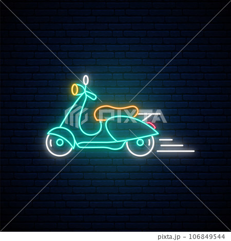 Neon scooter sign.  106849544