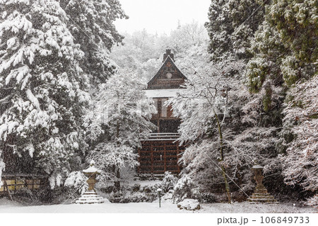 【新潟県・佐渡】雪の清水寺 冬編 【新潟県・佐渡】雪の清水寺 冬編 106849733