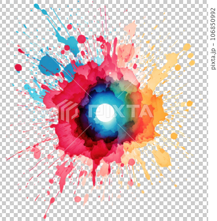 Watercolor paint splash isolated 106850992