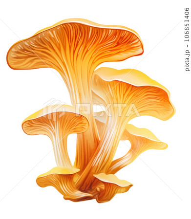 Chanterelle mushrooms isolated Chanterelle mushrooms isolated 106851406