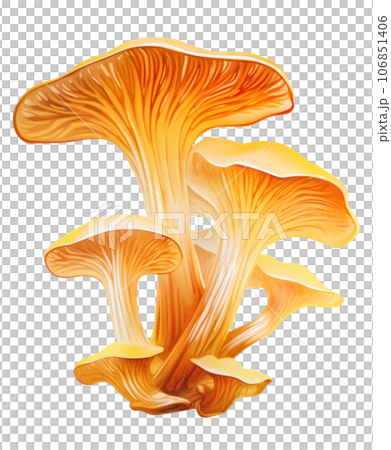 Chanterelle mushrooms isolated Chanterelle mushrooms isolated 106851406