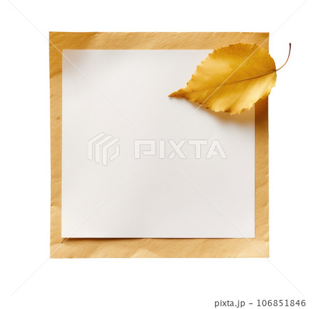 Yellow paper leaf isolated 106851846