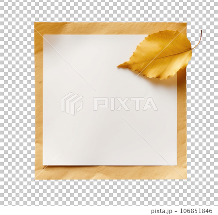 Yellow paper leaf isolated 106851846