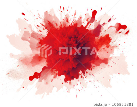 Red powder splash isolated Red powder splash isolated 106851881