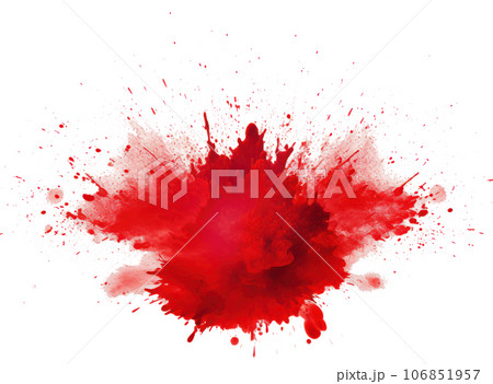 Red powder splash isolated 106851957