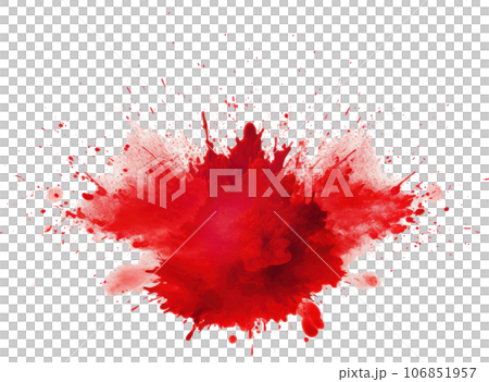Red powder splash isolated 106851957