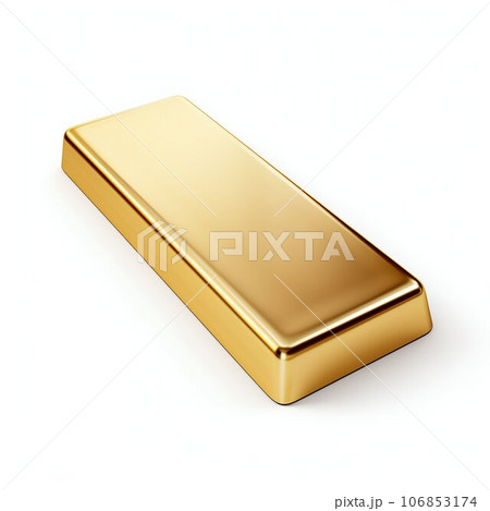 Gold Bar Isolated on White Background. Generative ai 106853174