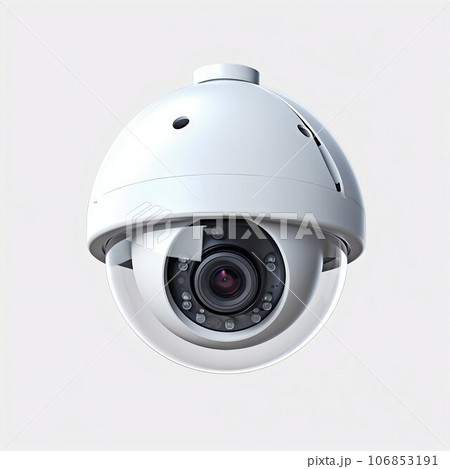 Security Camera Isolated on White. Generative ai 106853191
