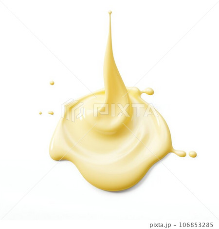 Creamy Mayonnaise Drop Highlighting Its Texture. Generative ai Creamy Mayonnaise Drop Highlighting Its Texture. Generative ai 106853285