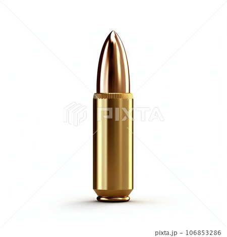 Bullet Isolated on White Background. Generative ai 106853286
