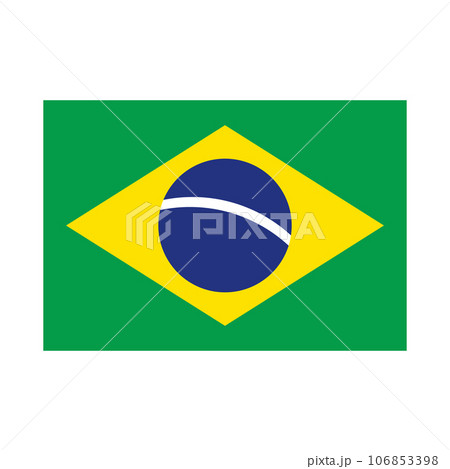 シンプルなブラジル国旗のアイコン。ベクター。 シンプルなブラジル国旗のアイコン。ベクター。 106853398