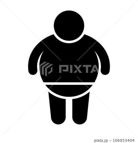 obese man silhouette