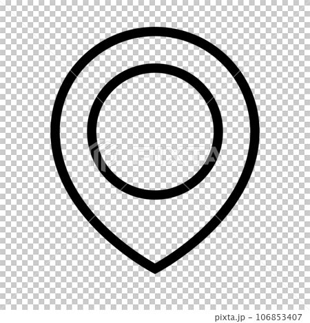 Simple map pin icon. Location pin. vector. 106853407