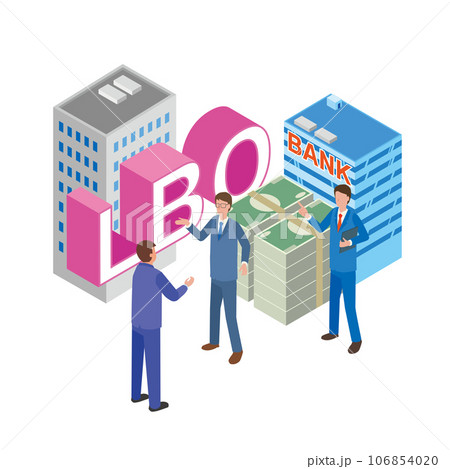 LBOのイメージイラスト LBOのイメージイラスト 106854020