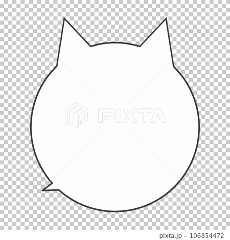 Cat ear speech bubble white Cat ear speech bubble white 106854472
