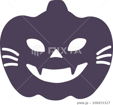優しい黒のおしゃれでかわいいハロウィンパンプキン猫の顔のジャックオランタンカボチャのベクターイラスト 優しい黒のおしゃれでかわいいハロウィンパンプキン猫の顔のジャックオランタンカボチャのベクターイラスト 106855327