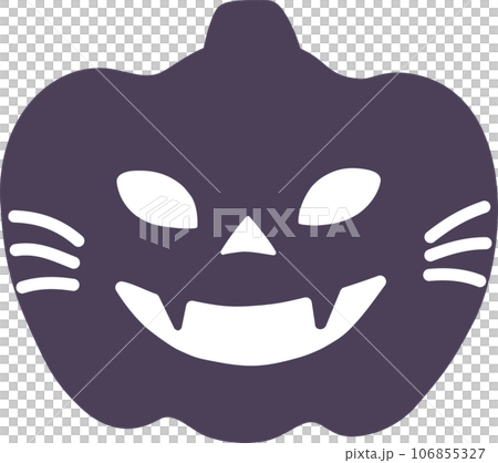 優しい黒のおしゃれでかわいいハロウィンパンプキン猫の顔のジャックオランタンカボチャのベクターイラスト 優しい黒のおしゃれでかわいいハロウィンパンプキン猫の顔のジャックオランタンカボチャのベクターイラスト 106855327