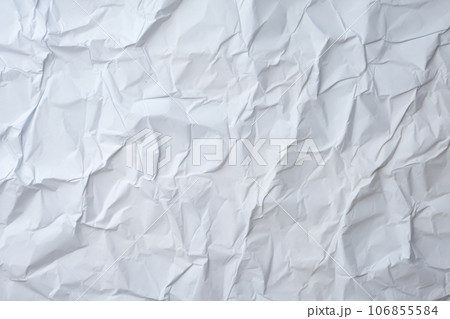 White crumpled paper texture background. White old creased and wrinkled paper abstract background. Grunge texture surface paper page material for vintage design. Manuscript letter paper. Generative AI 106855584