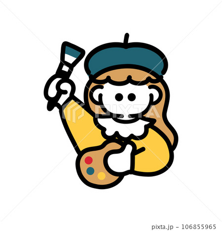 シンプルでフラットな線画のイラストレーター 106855965