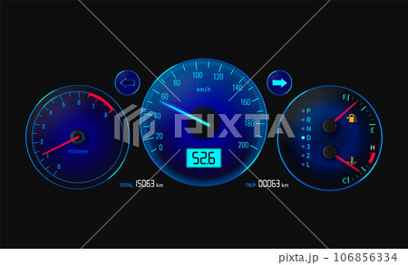 Car Dashboard Realistic Car Dashboard Realistic 106856334