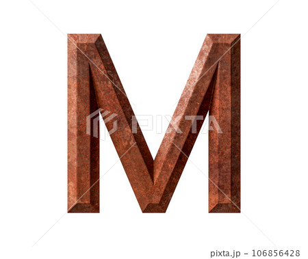 Letters made of rusty metal 106856428