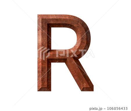 Letters made of rusty metal 106856433