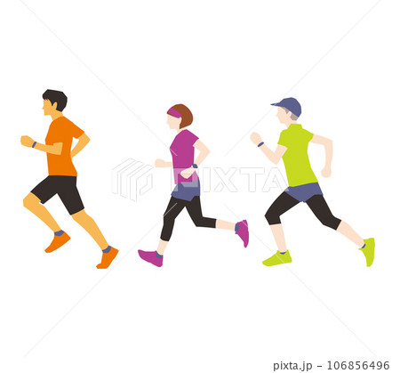 走る人たち 106856496