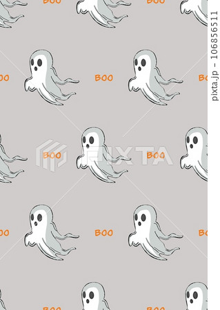 seamless pattern with ghost in Halloween  106856511