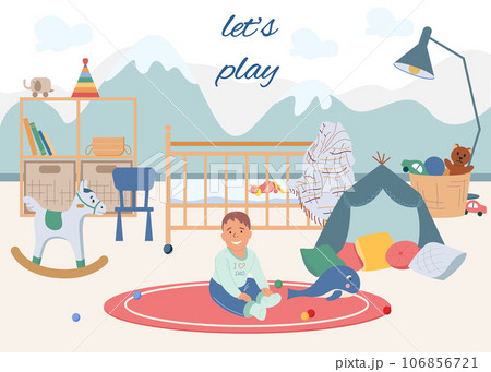 Baby Development Flat Composition 106856721