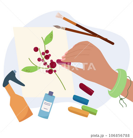 Hand Drawing With Crayons 106856788