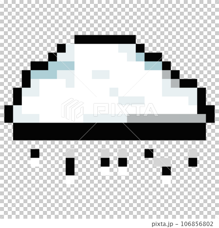 Cloud icon, pixel art Cloud icon, pixel art 106856802