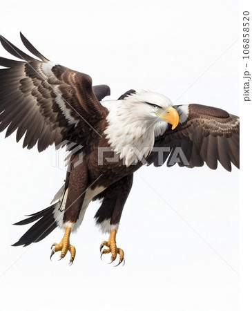 Bald Eagle isolated on white background Bald Eagle isolated on white background 106858520