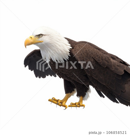 Bald Eagle isolated on white background 106858521