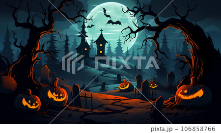 Halloween illustration background. Halloween illustration background. 106858766