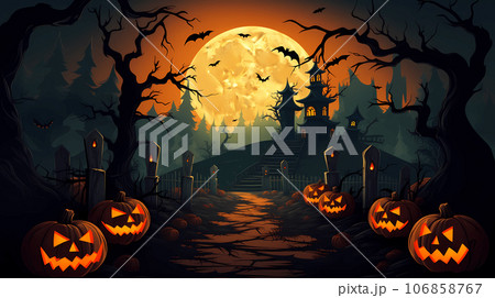 Halloween illustration background. 106858767