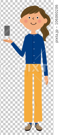 Smartphone and young lady 106860286